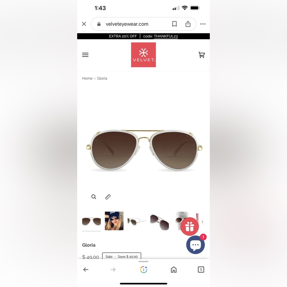 Venus Gloria Sunglasses - Picture 4 of 9